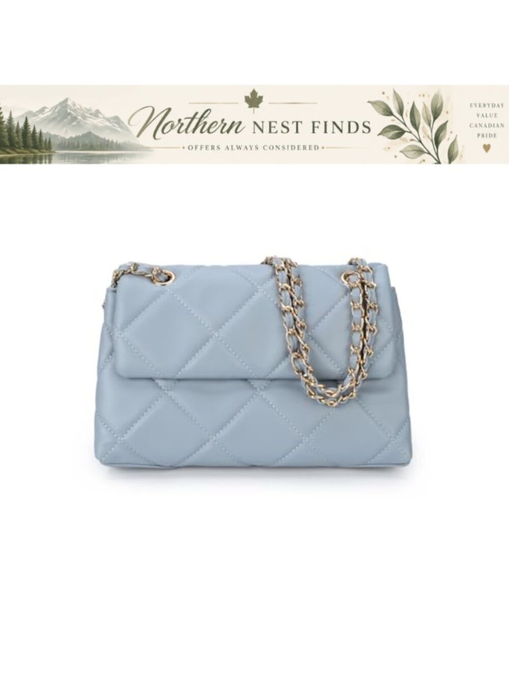 Gladdon Quilted Crossbody Purse for Women Small Ladies Shoulder Bags with Chain
